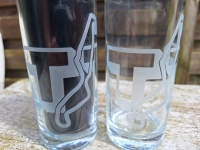 Foto/ logo op een longdrinkglas